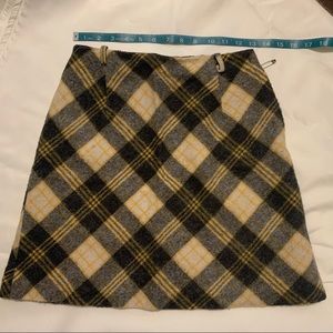 Vintage Black and Yellow Plaid Mini-Skirt